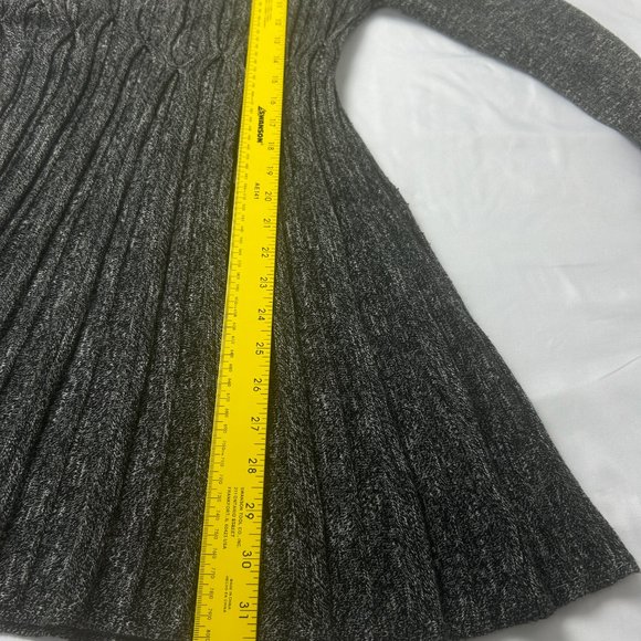 Max Studio Sweater Women Large Grey Pleated Scoop Neck Ribbed Tunic - Picture 9 of 11